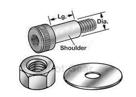 Steel shoulder bolt set